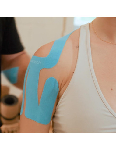 Cinta Kinesiológica Pre-Cortada Spidertech para Hombro Negro