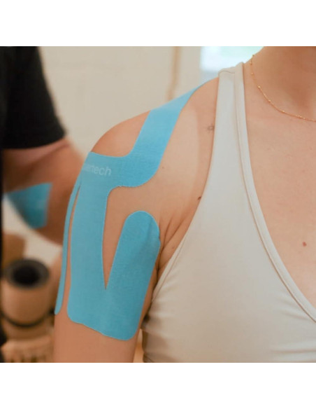 Cinta Kinesiológica Pre-Cortada Spidertech para Hombro Negro