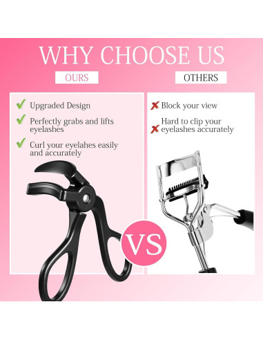 Rizador de Pestañas Tucnoeu Mini Negro con Almohadilla de Silicona