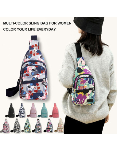 Bolso Cruzado Hiflyer para Mujeres - Resistente al Agua - Caqui