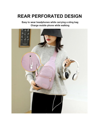 Bolso Cruzado Hiflyer para Mujeres - Resistente al Agua - Caqui