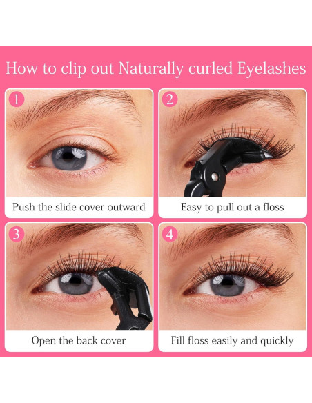 Rizador de Pestañas Tucnoeu Mini Negro con Almohadilla de Silicona