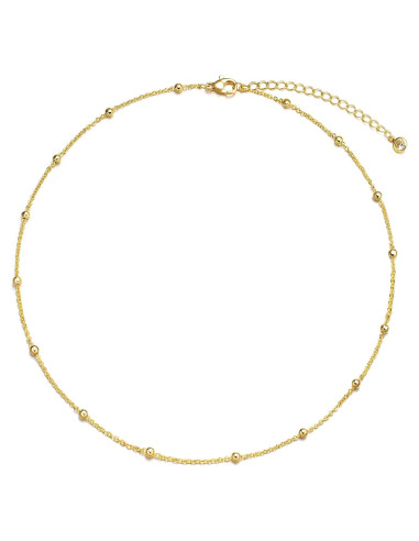 Collar Choker de Oro Tewiky con Perlas 14k - 39.37 cm