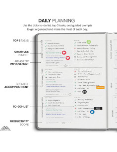 Planificador A5 Sin Fecha Tienda de Productividad Gris 2025 2