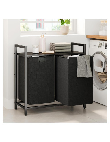 Cesto de Ropa Organizador Kitstorack 89L con Estante y 2 Bolsas