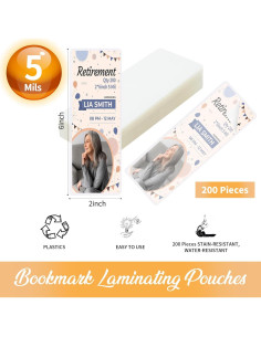 Fundas de Laminado para Marcadores DLUGOPIS 5 Mil 200 Piezas 2