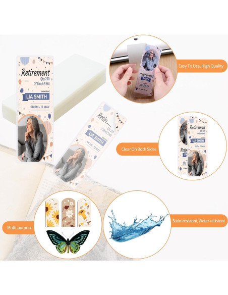 Fundas de Laminado para Marcadores DLUGOPIS 5 Mil 200 Piezas