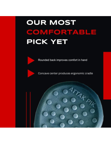 Púas de Guitarra Acoustik Attak STEALTH III - Cobalto, Paquete de 10