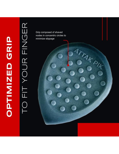 Púas de Guitarra Acoustik Attak STEALTH III - Cobalto, Paquete de 10