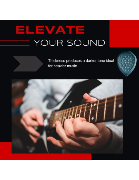 Púas de Guitarra Acoustik Attak STEALTH III - Cobalto, Paquete de 10