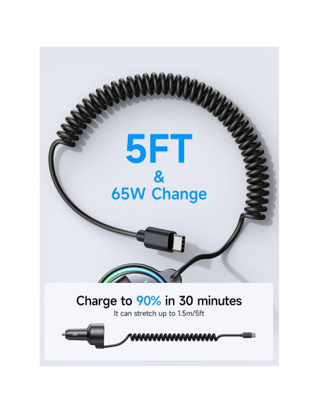 Transmisor FM Bluetooth 5.4 Bommiax 77W Carga Rápida 65W