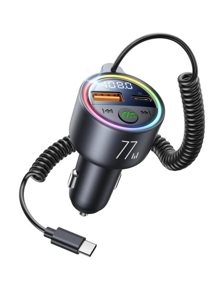 Transmisor FM Bluetooth 5.4 Bommiax 77W Carga Rápida 65W