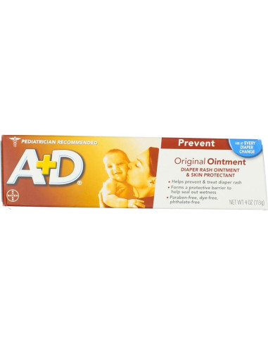 Ungüento A+D para Irritación del Pañal 4 oz - Paquete de 4