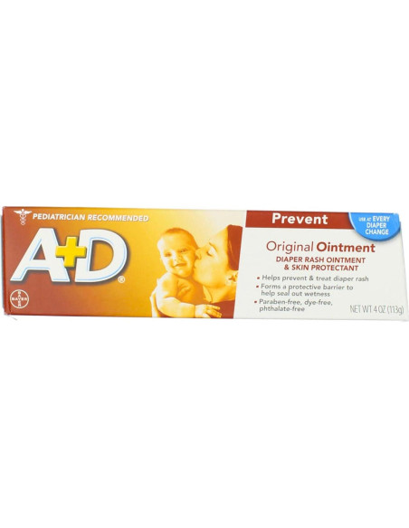 Ungüento A+D para Irritación del Pañal 4 oz - Paquete de 4
