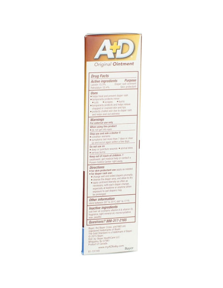 Ungüento A+D para Irritación del Pañal 4 oz - Paquete de 4
