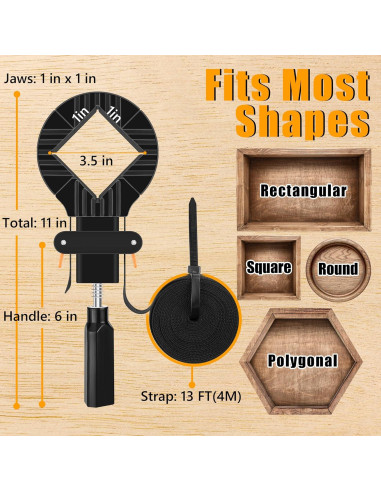 Abrazaderas de Banda Feekoon 2 Paquetes 4m para Carpintería