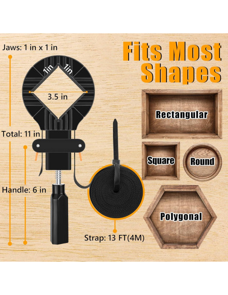 Abrazaderas de Banda Feekoon 2 Paquetes 4m para Carpintería