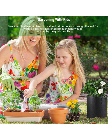 Bolsas de Cultivo Altas Growpropel 3 Galones 8 Paquete Tela Resistente