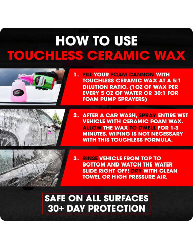 Cera Espumosa Cerámica Sin Contacto Swift 946 ml - Brillo Hidrofóbico