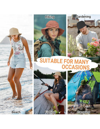 Sombrero de Cubo Impermeable y Secado Rápido Beige - Unisex