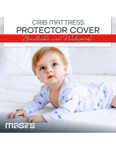 Protector de Colchón Impermeable para Cuna Masirs 132x71cm 2