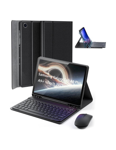 Funda teclado Samsung Galaxy Tab A9 Plus 11" 2023 - Negro