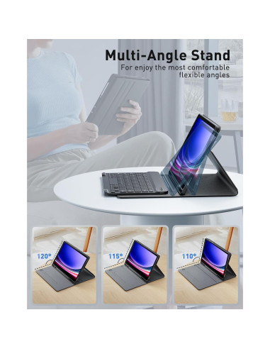Funda teclado Samsung Galaxy Tab A9 Plus 11" 2023 - Negro