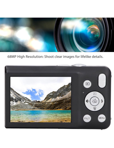 Cámara Digital 8K Dpofirs 68MP Pantalla 2.7" Zoom 16X