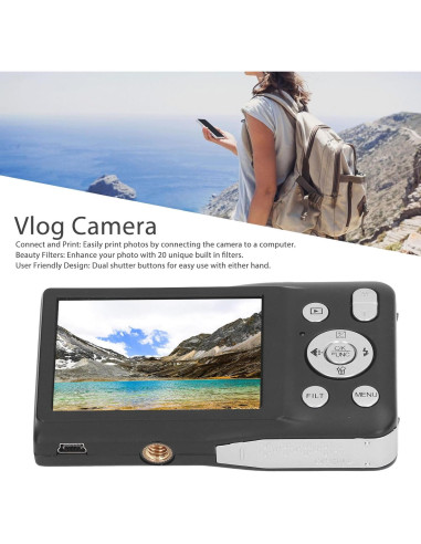 Cámara Digital 8K Dpofirs 68MP Pantalla 2.7" Zoom 16X