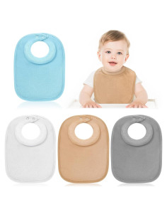 4 Baberos Comfi para Bebés Acolchados y Absorbentes