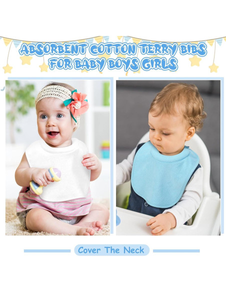 4 Baberos Comfi para Bebés Acolchados y Absorbentes