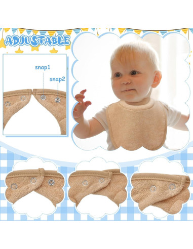 4 Baberos Comfi para Bebés Acolchados y Absorbentes