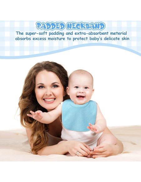 4 Baberos Comfi para Bebés Acolchados y Absorbentes