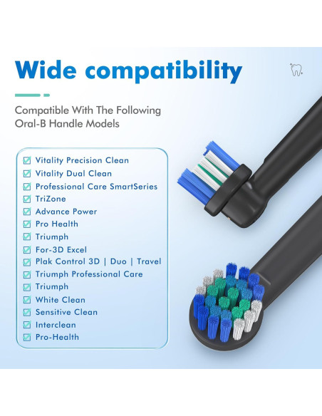 Cabezas de cepillo de dientes Keosaa para Oral-B, 4 piezas