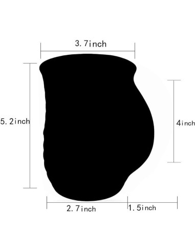 Taza Calentadora de Manos Oojdzoo Cerámica 16 Onzas Beige/Negro