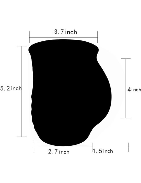 Taza Calentadora de Manos Oojdzoo Cerámica 16 Onzas Beige/Negro