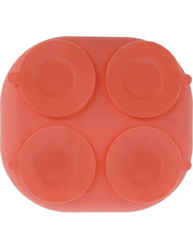 Plato de Succión Rectangular Nuby con Tapa - Silicona 6+ Meses