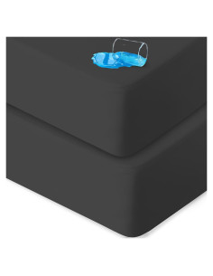 Protector de colchón Twin Biloban a prueba de agua 2 unidades