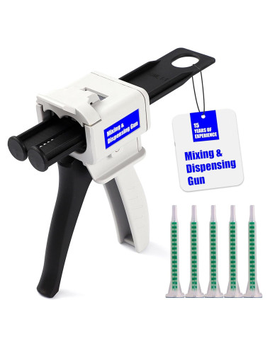 Pistola de Pegamento AB SoKalChw 50ml 1:1/2:1 con Boquillas