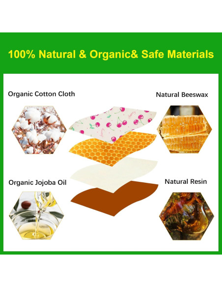 Rollo de Envoltura de Cera de Abeja Ecológica 2 Unidades 84x25cm