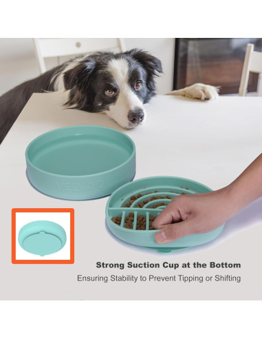 Juego de Cuencos Antideslizantes VEEVAO para Perros Medianos
