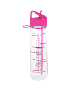 Botella de Agua Motivacional Lucha Como una Chica 30 oz Rosa 2