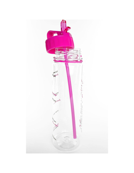 Botella de Agua Motivacional Lucha Como una Chica 30 oz Rosa