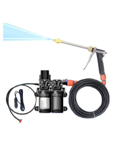 Lavadora a Presión Portátil CR TSTALS 12V 130 PSI Doble Bomba