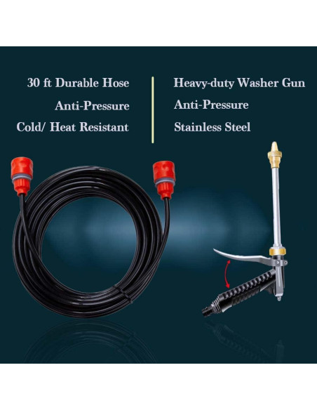 Lavadora a Presión Portátil CR TSTALS 12V 130 PSI Doble Bomba