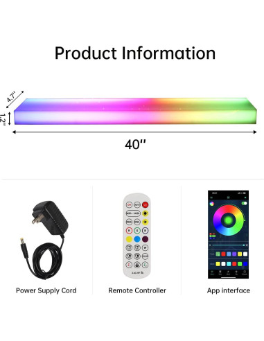 Estante de Botellas Iluminado LED Cimcame 40 Pulgadas Control Remoto