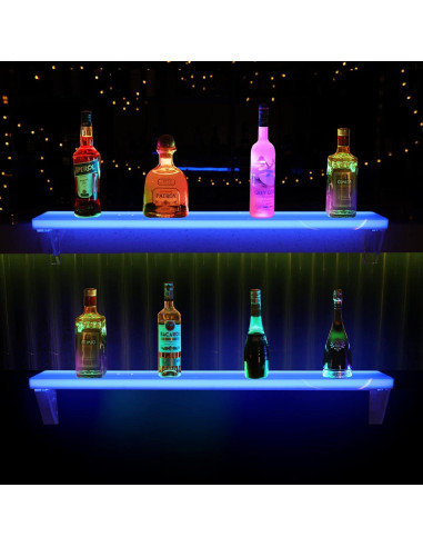 Estante de Botellas Iluminado LED Cimcame 40 Pulgadas Control Remoto