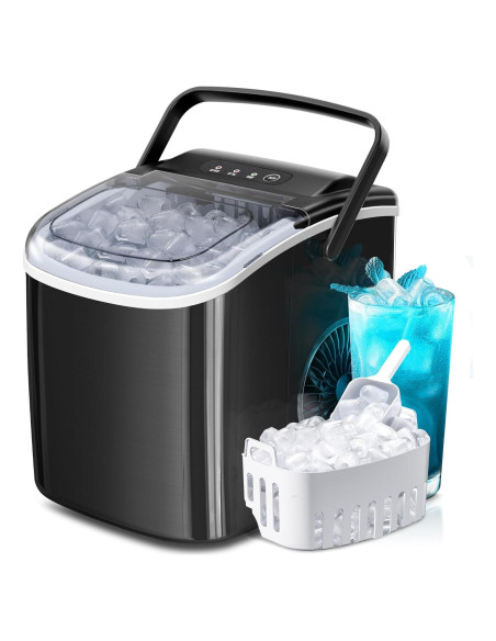 Máquina de Hielo Crzoe Portátil 11.79 kg/24H Autolimpiante