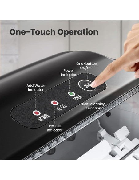 Máquina de Hielo Crzoe Portátil 11.79 kg/24H Autolimpiante