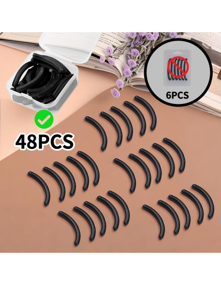 48 Almohadillas de Silicona para Rizador de Pestañas Tweezerman